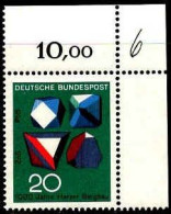 RFA Poste N** Yv: 412 Mi:547 Harzer Bergbau Coin De Feuille - Unused Stamps