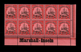 Marschall-Inseln: MiNr. 21, 10er Block Mit Inschrift Eckrand, Postfrisch ** - Marshall-Inseln