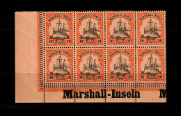 Marschall-Inseln: MiNr. 18, 8er Block Links Inschrift Eckrand, Postfrisch ** - Isole Marshall