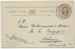 Post Card With Reply Card Alfred Docs, Cape Town, 1912 To Coburg/Germany - Altri & Non Classificati