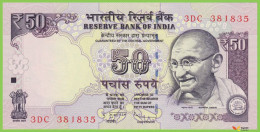 Voyo INDIA  50 Rupees 2013 P104d B288b 3DC W/o Letter UNC - Indien