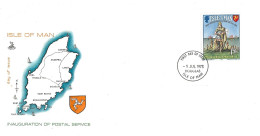 Isle Of Man 1973 Postal Independence.  Landing Of The Vikings On Man (938) Mi 28 FDC - Isola Di Man