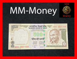 INDIA  500 Rupees  2011  P. 99    "plate Letter R "  *without Rupees Symbol*    AU+ - Indien