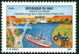 Mali 2001 Senegal River Fleuve Fluss OMVS 30 Fcfa  1 Valeur, Mnh, Rare - Malí (1959-...)