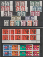 Lot Bund Ab 1970er-Jahre Postfrisch, Viererblocks U.a. Spezialitäten - Verzamelingen
