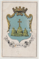 Suwalki, Suvalkai, Coat Of Arms, Postcard Circa 1923 - Polen