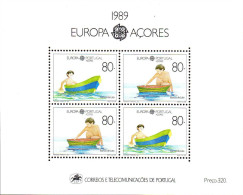 Açores Bloc N** Yv:10 Mi:10 Europa Cept Jeux D'enfants Barcos De Lata - Azores