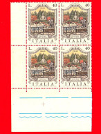 Nuovo - MNH - ITALIA - 1974 - Fontane - 2ª Emissione - Quartina - Fontana Dell'oceano, A Firenze - 40 L. - 1971-80:  Nuevos