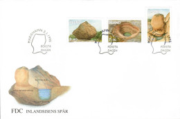 Aland Poste Obl Yv: 92/94 La Vie Glacière Mariehamn 2-1-1995 Fdc - Aland