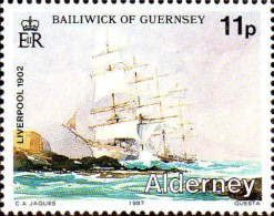 Aldeney-Aurigny Poste N** Yv: 32 Mi:32 Liverpool 1902 - Alderney