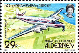 Aldeney-Aurigny Poste N** Yv: 20 Mi:20 De Havilland Heron - Alderney