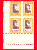 Nuovo - MNH - ITALIA - 1974 - 6º Centenario Della Morte Di Francesco Petrarca - Quartina - Petrarca Nel Suo - 40 L. - 1971-80: Mint/hinged