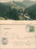 Kipsdorf-Altenberg (Erzgebirge) Stadtpartie (Handolorierte Ansichtskarte) 1905  - Kipsdorf