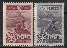 BRESIL - Poste Aérienne N°52/3 ** (1948) Rotary International - Luftpost