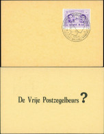 De Vrije Postzegelbeurs ? Sonderstempel Brüssel 1957 - Non Classés