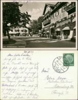 Ansichtskarte Oberammergau Dorfplatz - Gaststätte 1937 - Oberammergau