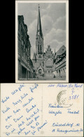 Ansichtskarte Altenburg Brüderkirche - Straße, Geschäfte 1954 - Altenburg