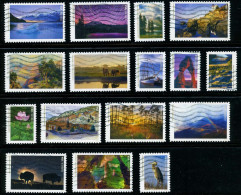 Etats-Unis / United States (Scott No.5080a-p - National Park Sercice 100e) (o) Cal Set Of 16 - Usados