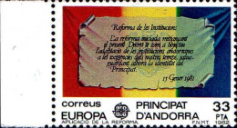 Andorre (E) Poste N** Yv:147 Mi:154 Europa Cept Aplication De La Reforma Bord De Feuille - Nuevos