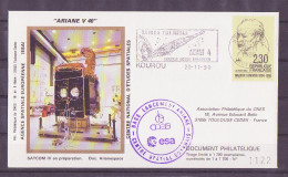 Espace 1990 11 21 - CNES - Ariane V40 - Satellite SATCOM - Europe