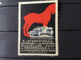 Suisse Vignette Salon International Automobile 1929 - Cinderellas