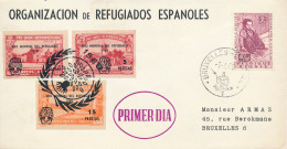 BELGIUM BELGIQUE ORGANIZACION DE REFUGIADOS ESPANILES FDC 07.04.60 - 1951-1960