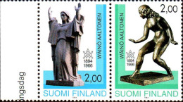 Finlande Poste N** Yv:1209A Mi:1242-43 Wäinö Aaltonen Sculptures Bord De Feuille - Unused Stamps