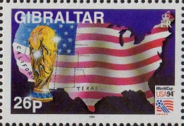 Gibraltar Poste N** Yv: 696 Mi:687 USA'94 Football - Gibraltar