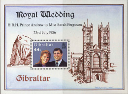 Gibraltar Bloc N** Yv: 9 Mi:10 Royal Weddings Prince Andrew Miss Sarah Fergusson - Gibraltar