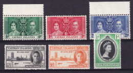 Cayman Islands. 1937-53  Y&T. 101 / 103, 116 / 117, 139, MNH. - Cayman Islands