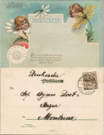 Ansichtskarte  Engel - Blumen Mädchen Gruss Aus 1900 - Unclassified