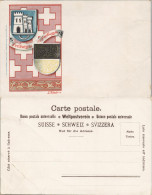 Freiburg Im Üechtland Fribourg Wappen - Heraldik Karte - Künstlerkarte 1909 - Autres & Non Classés