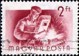 Hongrie Poste Obl Yv:1172 Mi:1440 Soudeur (Lign.Ondulées) - Gebraucht