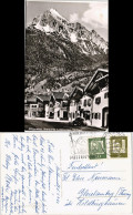 Mittenwald Obermarkt, Geschäfte, VW Käfer U. Blick Wetterstein 1963 - Mittenwald