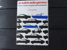 Suisse Vignette Salon Automobile Genève 1967 - Cinderellas