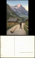 Ansichtskarte  Alphornbläser (vermutlich In Den Schweizer Bergen) 1910 - Unclassified