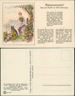 St. Goarshausen Loreleyfelsen Am Rhein Künstlerkarte - Rheinlandmädel 1922 - Loreley