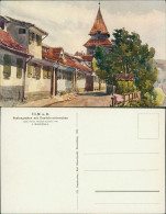 Ulm A. D. Donau Seelengraben Mit Zundeltortürmchen (Künstlerkarte) 1910 - Ulm