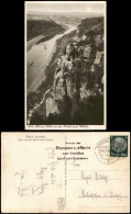 Ansichtskarte Rathen Blick Vom Basteifelsen - Dampfer 1928 - Rathen