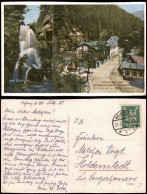 Ansichtskarte Lichtenhain-Sebnitz Lichtenhainer Wasserfall, Hotel 2 Bild 1924 - Kirnitzschtal