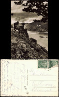 Bingen Am Rhein Rhein Schiff Passiert Burg Schloss Rheinstein 1960 - Bingen
