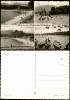 Großschönau (Sachsen) DDR Mehrbildkarte Waldstrandbad 4 Foto-Ansichten 1964 - Grossschönau (Sachsen)