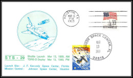 1788 Espace (space Raumfahrt) Lettre (cover Briefe) USA Discovery Shuttle (navette) Sts-29 Start 13/3/1989 - Etats-Unis