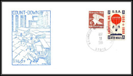 1787 Espace (space Raumfahrt) Lettre (cover Briefe) USA Discovery Shuttle (navette) Sts-29 Count Down 10/3/1989 - Etats-Unis
