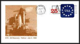 1768 Espace (space Raumfahrt) Entier Postal (Stamped Stationery) USA Discovery Shuttle (navette) Sts-26 Rollout 4/7/1988 - Etats-Unis