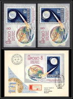 1534 Espace (space Raumfahrt) Lettre (cover Briefe) Hongrie Hungary 74 ** Apollo 8 Non Dentelé Imperforate **/o Fdc 1969 - Europe