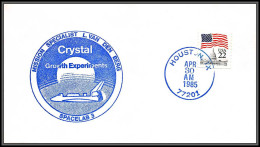 1464 Espace (space) Lettre (cover) USA STS 51 B Challenger Navette Shuttle Crystal Growth Experiments30/4/1985 - Etats-Unis