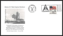 1469 Espace (space Raumfahrt) Lettre (cover) USA STS 51 F Challenger Navette Shuttle Main Engines Shutdown 12/7/1985 - Etats-Unis