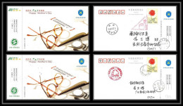 1362 Espace (space) Lot De 2 Entier Postal (Stamped Stationery) CHINE (china) SHENZHOU 6 Junlong / Haisheng17/10/2005 - Asie