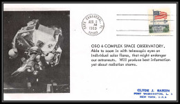 0875 Espace (space Raumfahrt) Lettre (cover Briefe) USA 9/8/1969 Oso 6 Complex Space Observatory - Etats-Unis